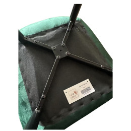 Καρέκλα Τραπεζαρίας ArteLibre FLORITA Πράσινο/Μαύρο Βελούδο/Μέταλλο 55x57x84cm