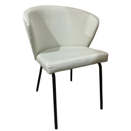 Καρέκλα Τραπεζαρίας ArteLibre JACARANDA Μπεζ/Μαύρο Ύφασμα/Μέταλλο 56x56x76cm