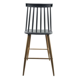 Σκαμπό Bar ArteLibre MARANTA Γκρι/Φυσικό PP/Μέταλλο 45x46x97cm