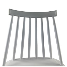 Σκαμπό Bar ArteLibre MARANTA Λευκό/Καρυδί PP/Μέταλλο 45x46x97cm