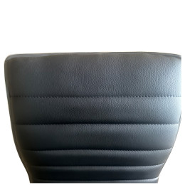 Σκαμπό Bar ArteLibre ENCANTA Μαύρο/Χρώμιο PU/Μέταλλο 41x50x59/94-80/115cm