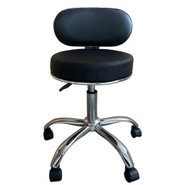 Καρέκλα Εργασίας ArteLibre FIRMEZA Μαύρο/Χρώμιο PU/Μέταλλο 47x47x67/78cm