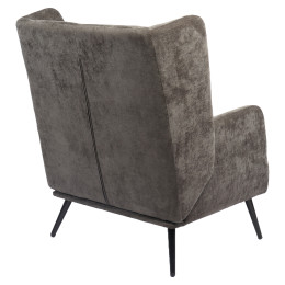 Πολυθρόνα ArteLibre NORA Γκρι Ύφασμα/Μέταλλο 100x80x89cm