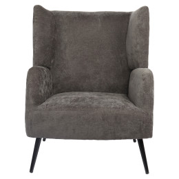 Πολυθρόνα ArteLibre NORA Γκρι Ύφασμα/Μέταλλο 100x80x89cm