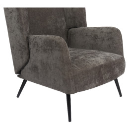 Πολυθρόνα ArteLibre NORA Γκρι Ύφασμα/Μέταλλο 100x80x89cm