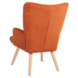 Πολυθρόνα ArteLibre LIRA Σάπιο Μήλο Ύφασμα Κοτλέ/Ξύλο 94.5x64x70.5cm