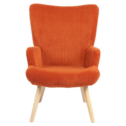 Πολυθρόνα ArteLibre LIRA Σάπιο Μήλο Ύφασμα Κοτλέ/Ξύλο 94.5x64x70.5cm