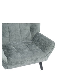 Πολυθρόνα ArteLibre TIVA Πράσινο Ύφασμα Σενίλ/Μέταλλο 84x78x77cm