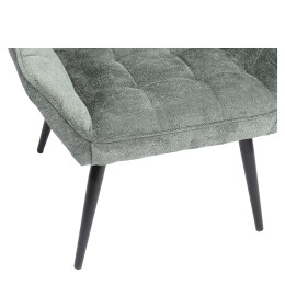 Πολυθρόνα ArteLibre TIVA Πράσινο Ύφασμα Σενίλ/Μέταλλο 84x78x77cm