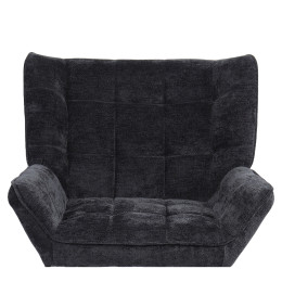 Πολυθρόνα ArteLibre TIVA Μαύρο Ύφασμα Σενίλ/Μέταλλο 84x78x77cm