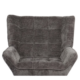 Πολυθρόνα ArteLibre TIVA Γκρι Σκούρο Ύφασμα Σενίλ/Μέταλλο 84x78x77cm