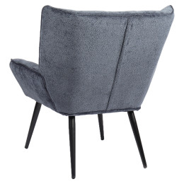 Πολυθρόνα ArteLibre TIVA Μπλε Ύφασμα Σενίλ/Μέταλλο 84x78x77cm