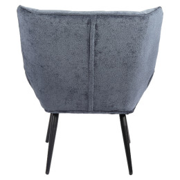 Πολυθρόνα ArteLibre TIVA Μπλε Ύφασμα Σενίλ/Μέταλλο 84x78x77cm