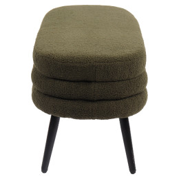 Παγκάκι Ottoman ArteLibre TONDO Πράσινο Ύφασμα Teddy/Μέταλλο 42x112x44cm