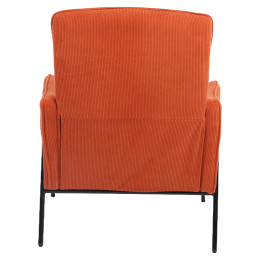 Πολυθρόνα ArteLibre ELAN Σάπιο Μήλο Ύφασμα Κοτλέ/Μέταλλο 94x77x82cm