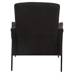 Πολυθρόνα ArteLibre ELAN Μαύρο Ύφασμα Κοτλέ/Μέταλλο 94x77x82cm