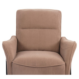 Πολυθρόνα ArteLibre ELAN Taupe Ύφασμα Κοτλέ/Μέταλλο 94x77x82cm