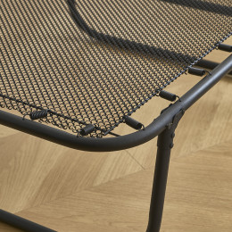 Κρεβάτι Σπαστό ArteLibre FLEXREST Με Στρώμα Πάχους 12cm Μαύρο Μέταλλο 180x80x33cm