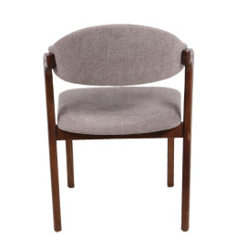 Καρέκλα Τραπεζαρίας ArteLibre ISMENE Γκρι/Καρυδί Ξύλο/Ύφασμα 52.5x56x83cm