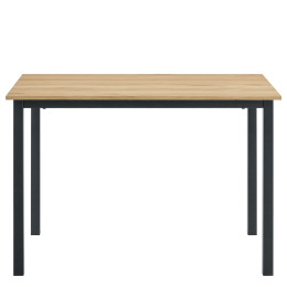 Τραπέζι Τραπεζαρίας ArteLibre VERDELL Sonoma/Μαύρο Μέταλλο/Μοριοσανίδα 110x70x76cm