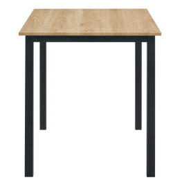 Τραπέζι Τραπεζαρίας ArteLibre VERDELL Sonoma/Μαύρο Μέταλλο/Μοριοσανίδα 110x70x76cm