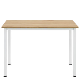 Τραπέζι Τραπεζαρίας ArteLibre VERDELL Sonoma/Λευκό Μέταλλο/Μοριοσανίδα 110x70x76cm