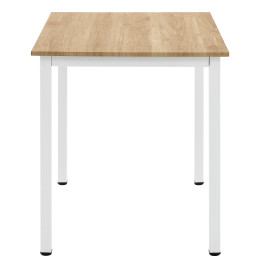 Τραπέζι Τραπεζαρίας ArteLibre VERDELL Sonoma/Λευκό Μέταλλο/Μοριοσανίδα 110x70x76cm