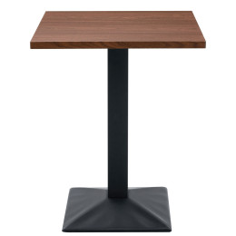 Τραπέζι Τραπεζαρίας ArteLibre BROOKWYN Καρυδί/Μαύρο Μέταλλο/Μοριοσανίδα 60x60x74cm