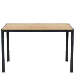 Τραπέζι Τραπεζαρίας ArteLibre CRESTMERE Sonoma/Μαύρο Μέταλλο/Μοριοσανίδα 120x70x75cm