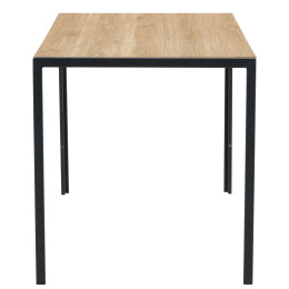 Τραπέζι Τραπεζαρίας ArteLibre CRESTMERE Sonoma/Μαύρο Μέταλλο/Μοριοσανίδα 120x70x75cm