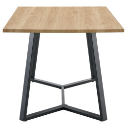 Τραπέζι Τραπεζαρίας ArteLibre DUNSMERE Sonoma/Μαύρο Μέταλλο/Μοριοσανίδα 160x90x75cm