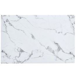 Τραπέζι Τραπεζαρίας ArteLibre IRWELL Λευκό Μάρμαρο/Μαύρο Μέταλλο/Μοριοσανίδα 120x80x75cm