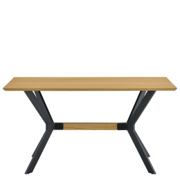 Τραπέζι Τραπεζαρίας ArteLibre ELDRIDGE Sonoma/Μαύρο Μέταλλο/Μοριοσανίδα 120x60x74cm