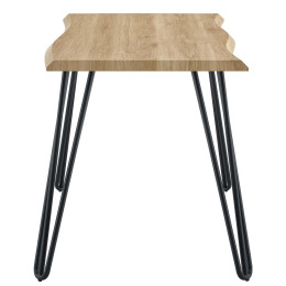 Τραπέζι Τραπεζαρίας ArteLibre BRANWELL Sonoma/Μαύρο Μέταλλο/Μοριοσανίδα 140x70x77.5cm