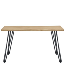 Τραπέζι Τραπεζαρίας ArteLibre BRANWELL Sonoma/Μαύρο Μέταλλο/Μοριοσανίδα 120x60x77.5cm