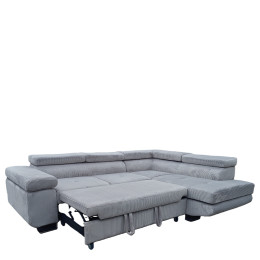 Καναπές Γωνιακός ArteLibre LUZANO Γκρι Ανοιχτό Ύφασμα/MDF 277x203x100cm