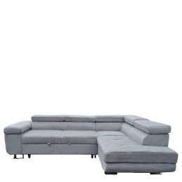 Καναπές Γωνιακός ArteLibre LUZANO Γκρι Ανοιχτό Ύφασμα/MDF 277x203x100cm