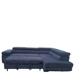 Καναπές Γωνιακός ArteLibre LUZANO Μαύρο Ύφασμα/MDF 277x203x100cm