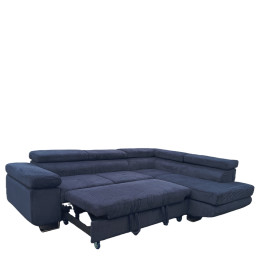 Καναπές Γωνιακός ArteLibre LUZANO Μαύρο Ύφασμα/MDF 277x203x100cm