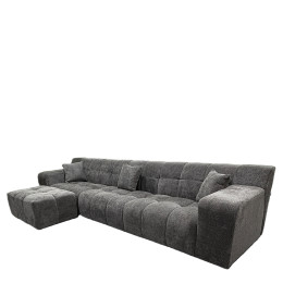 Καναπές Γωνιακός ArteLibre ORVELLA Γκρι Ύφασμα 363x194x80cm
