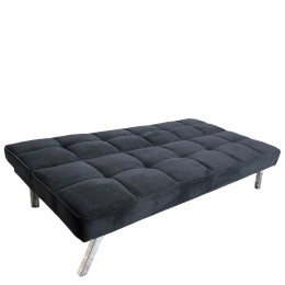 Καναπές Κρεβάτι ArteLibre ELVORE Μαύρο Ύφασμα/Ξύλο 190x83x74cm