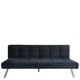 Καναπές Κρεβάτι ArteLibre ELVORE Μαύρο Ύφασμα/Ξύλο 190x83x74cm