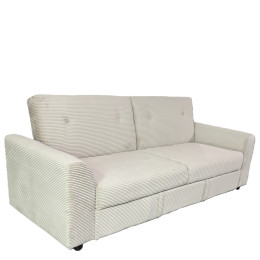 Καναπές Κρεβάτι ArteLibre VALMERO Μπεζ Ύφασμα/Ξύλο 216x85x85cm
