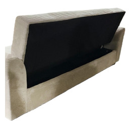 Καναπές Κρεβάτι ArteLibre VALMERO Μπεζ Ύφασμα/Ξύλο 216x85x85cm