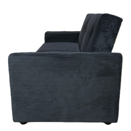 Καναπές Κρεβάτι ArteLibre VALMERO Μαύρο Ύφασμα/Ξύλο 216x85x85cm