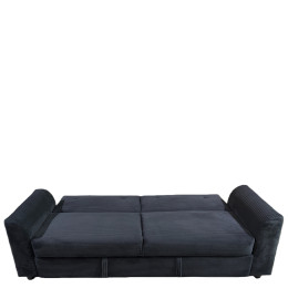 Καναπές Κρεβάτι ArteLibre VALMERO Μαύρο Ύφασμα/Ξύλο 216x85x85cm