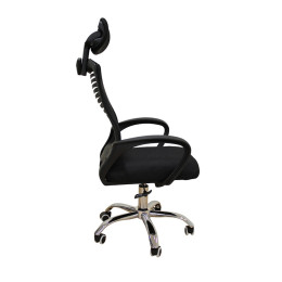 A1710 ΜΑΥΡΟ MESH ΠΟΛΥΘΡΟΝΑ ΓΡΑΦΕΙΟΥ 62Χ61Χ44-109/54-121εκ.