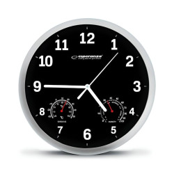 Esperanza Wall Clock Lyon Black (Ehc016k) (Espehc016k)