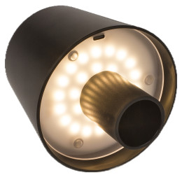 Επιτραπέζιο Φωτιστικό LED Φορητό Για Μπουκάλι Μαύρο Πλαστικό 11x10.5cm