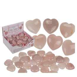 Καρδιά Χαλαζία Ροζ 2.5cm